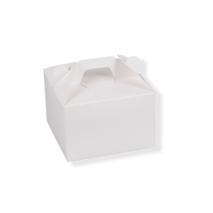 Fehér 12*12 cm-es füles süteményes doboz