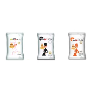 Smartflex fondant massza csomag tortadíszítéshez (fehér, fekete, narancs)
