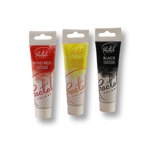 3 színű ételfesték gél készlet - Fekete, piros, sárga 