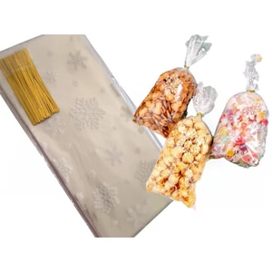 Hópehely mintás celofán tasak 50 db