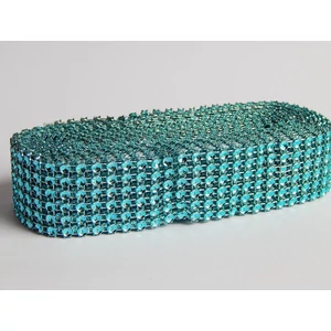 Kék strassz szalag tortára