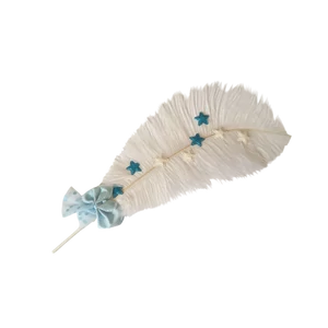 Kék tollas tortadísz