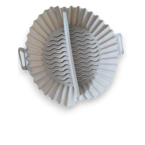 Két részre osztott kerek szilikon air fryer sütőforma 14 cm