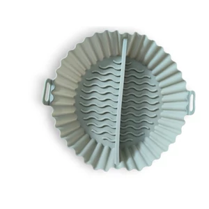 Két részre osztott kerek szilikon air fryer sütőforma 18 cm