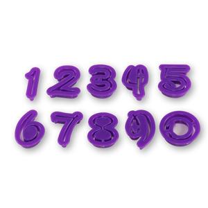 Kézzel írott számok fondant kiszúró készlet