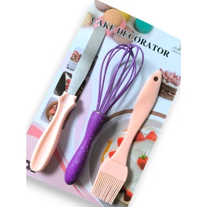 Konyhai eszköz készlet (habverő, spatula, ecset)
