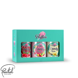 Málna, tutti-frutti és vanília ízesítésű vattacukor alapanyag szett 3*150 g