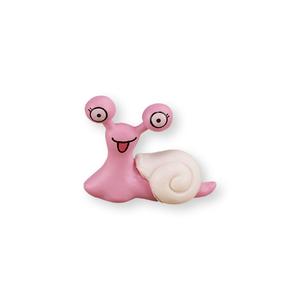 Mini rózsaszín csiga műanyag tortadísz szülinapi tortára