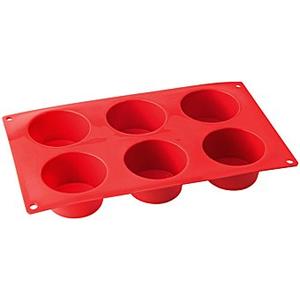 Piros Dr. Oetker 6 adagos szilikon muffin sütőforma