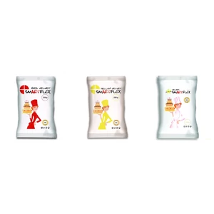 Smartflex fondant massza csomag tortadíszítéshez (piros, sárga,fehér)