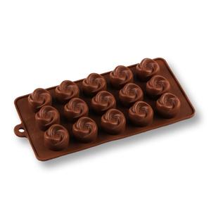 Rózsa alakú szilikon bonbon készítő forma