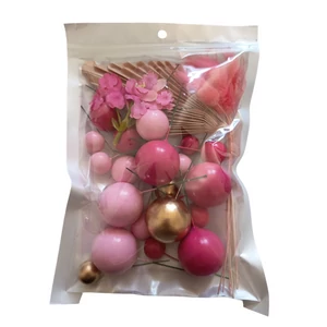 Rózsaszín tortadekoráció szett