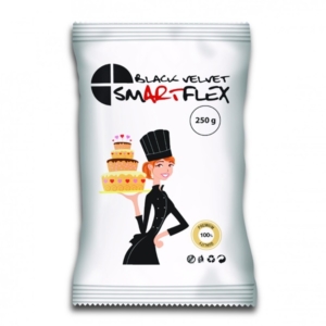 Smartflex Velvet fekete fondant massza vanília ízesítéssel 250 g