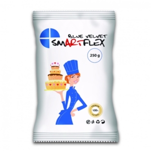 Smartflex Velvet kék fondant massza vanília ízesítéssel 250 g