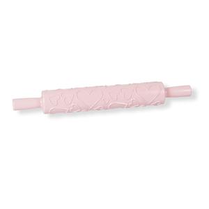 Szív mintás műanyag fondant mintázó sodrófa