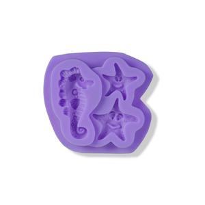 Tengericsillagok és csikóhal szilikon fondant forma
