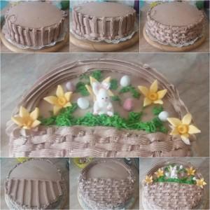Kosárfonás torta készítése