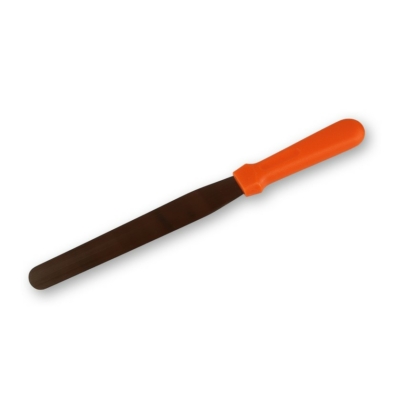 Közepes méretű színes nyelű fém spatula (kenőkés)