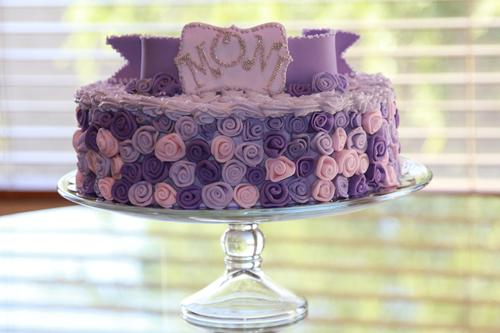 Szép torták - Lila rózsás torta