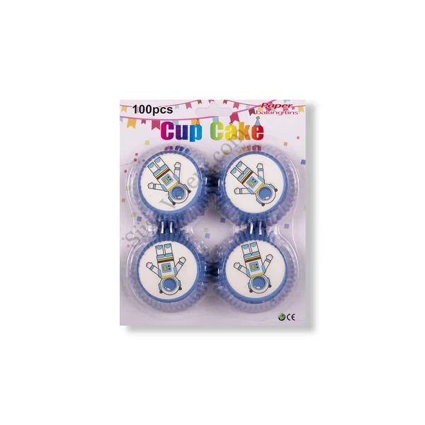 100 db ürhajós muffin papír