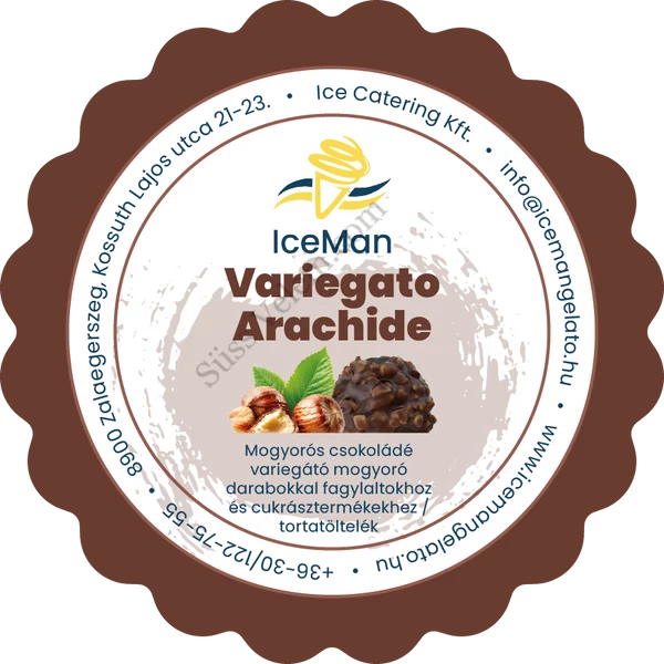 Darabos mogyorós csokoládé variegato paszta IceMan 200 g