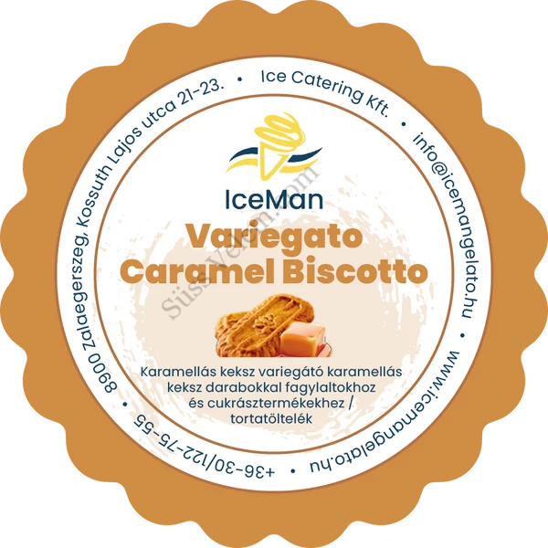 Darabos karamellás keksz variegato paszta IceMan 200 g