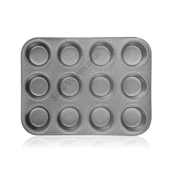 12 adagos Banquet Granite tapadásmentes muffin sütőforma