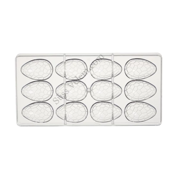 12 adagos repedezett mintás csokitojás készítő polikarbonát bonbon forma