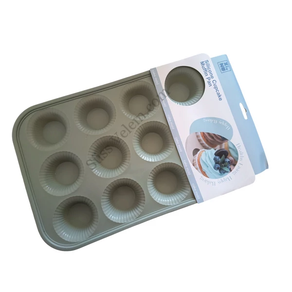 12 adagos szilikon minimuffin sütőforma merevített