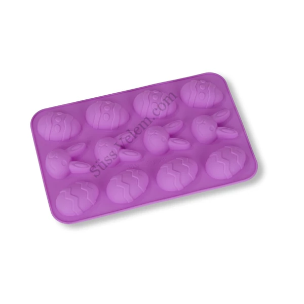 12 adagos tojás és nyuszi alakú húsvéti szilikon bonbon forma