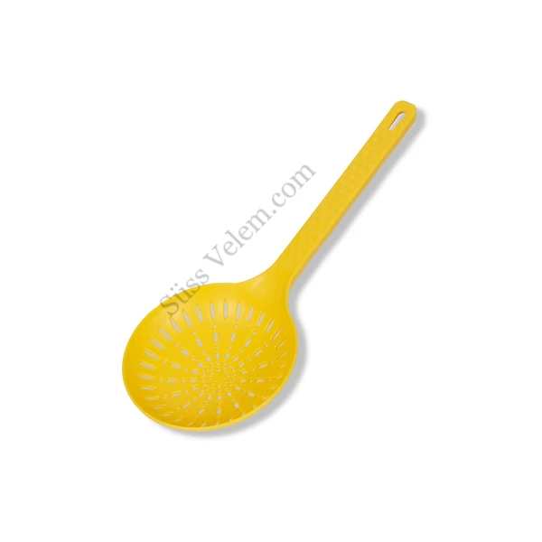14 cm átmérőjű színes műanyag szűrőkanál