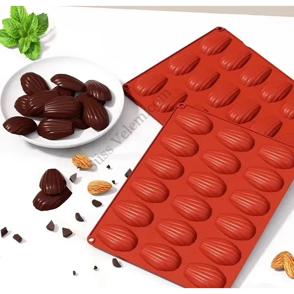 18 adagos szilikon madeleine sütőforma (nagy formák)