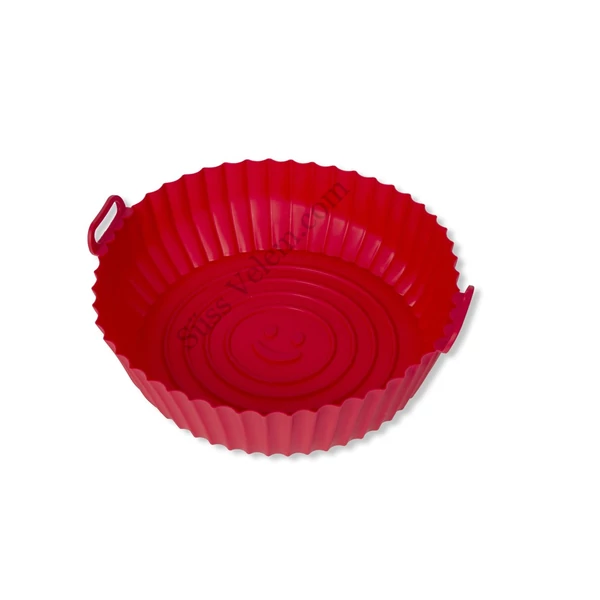 19 cm-es kerek szilikon air fryer sütőforma