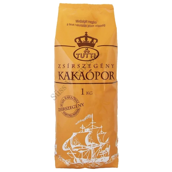 1 kg 10-12%-os zsírszegény holland kakaópor Tutti