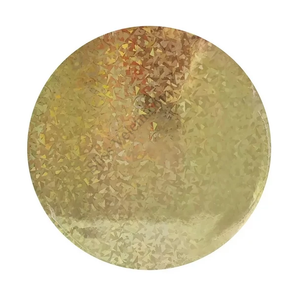 25 cm-es arany-holografikus tortadob