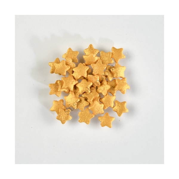 250 g arany színű csillag alakú cukorkonfetti tortadekor