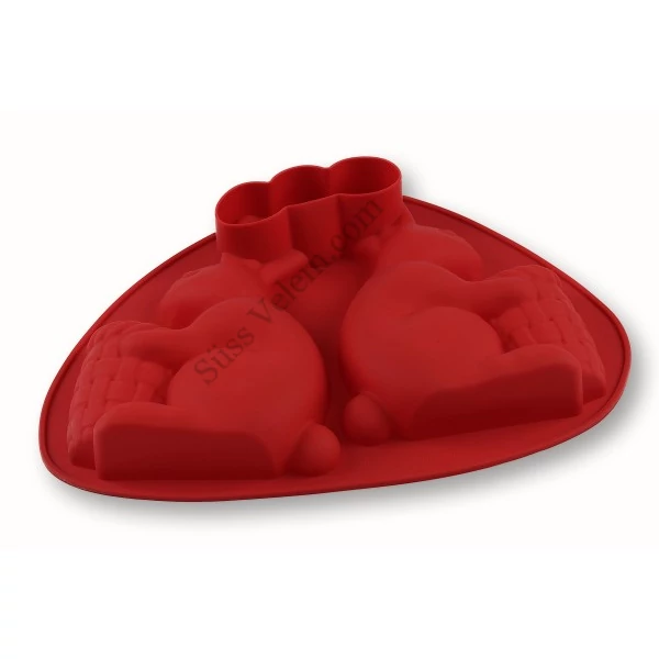 3 D szilikon nyuszi sütőforma