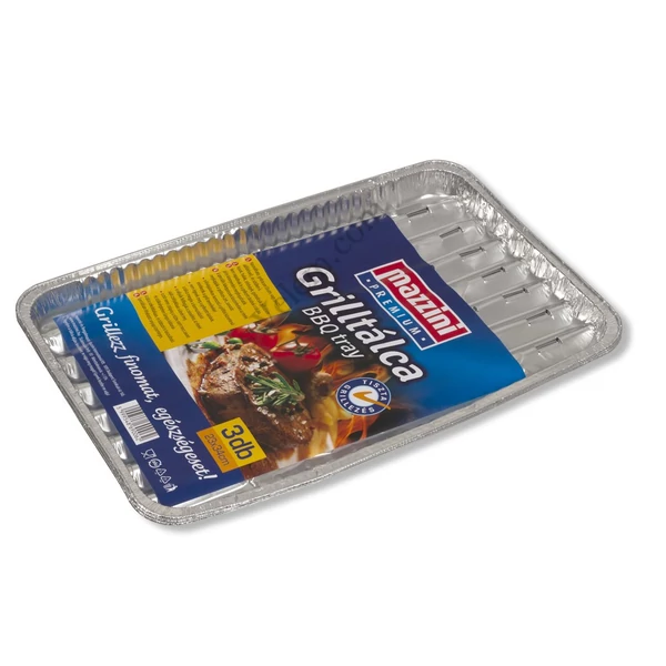 3 db alumínium grilltálca Mazzini Premium