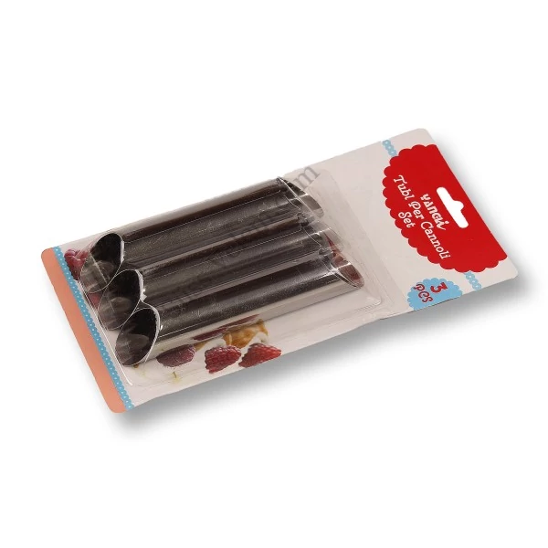 3 részes fém Cannoli süt?forma