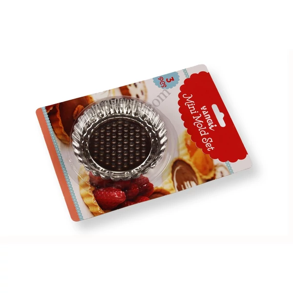 3 részes tartelette sütőforma készlet