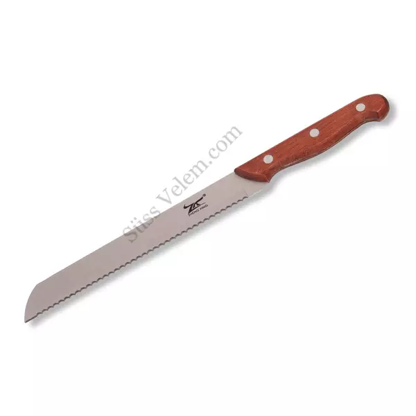 30 cm-es fa nyelű kenyérvágó kés