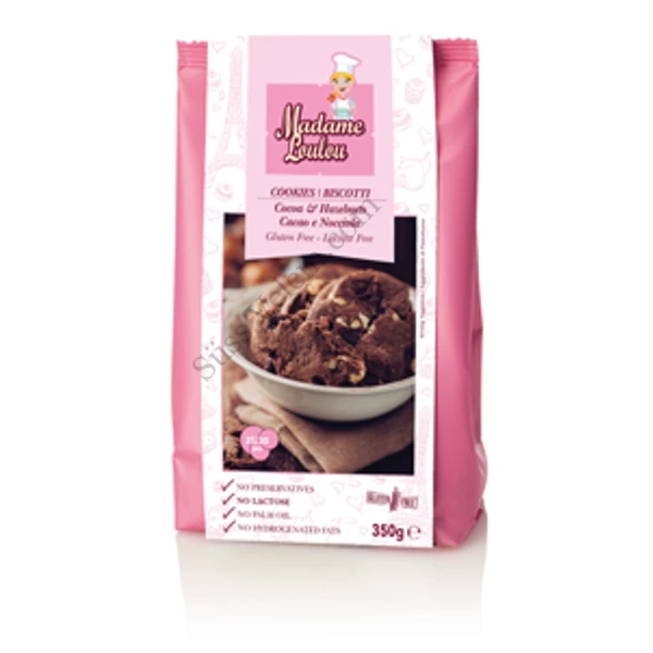 350 g Madame Loulou kakaós mogyorós keksz alappor