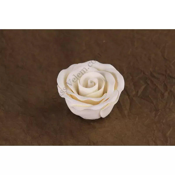 36 db nagy méretű fehér rózsa cukorvirág 