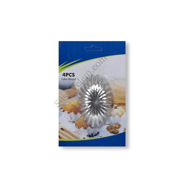 4 db ovális cakkos kosárka forma