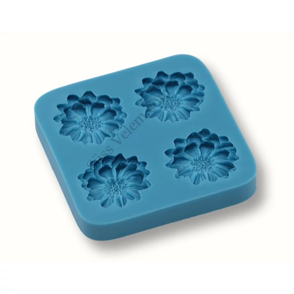 4 virág szilikon fondant formázó