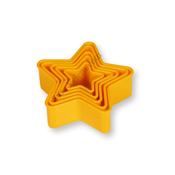 5 db-os csillag alakú műanyag süti kiszúró szett