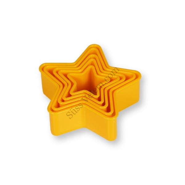 5 db-os csillag alakú műanyag süti kiszúró szett