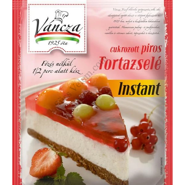 50 g Váncza piros instant tortazselé