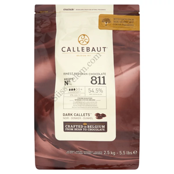 54,5%-os étcsokoládé pasztilla (korong) 2,5 kg Callebaut 811