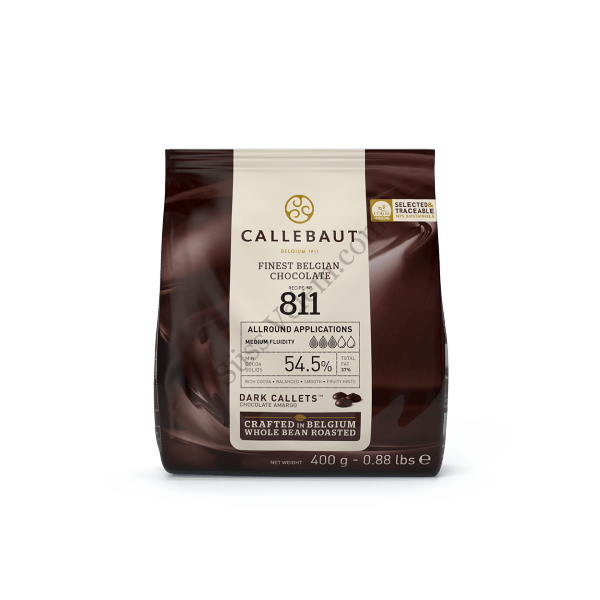 54,5%-os étcsokoládé pasztilla (korong) 400g Callebaut 811